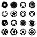 Gear wheels icons set Royalty Free Stock Photo