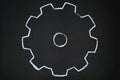 Gear wheels illustration on blackboard Royalty Free Stock Photo