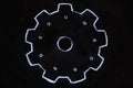 Gear wheels illustration on blackboard Royalty Free Stock Photo