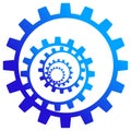Gear wheels logo Royalty Free Stock Photo