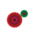 Gear wheels logo. Royalty Free Stock Photo