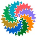 Gear wheels logo Royalty Free Stock Photo