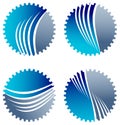 Gear wheels logo set Royalty Free Stock Photo