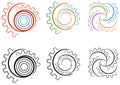 Gear wheels logo set Royalty Free Stock Photo