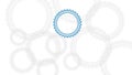 Gear wheels rotating on the white background. Loop 3D illustration