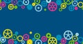 Gear wheels vector illustration banner text space Royalty Free Stock Photo