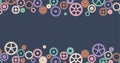 Gear wheels vector illustration banner text space Royalty Free Stock Photo