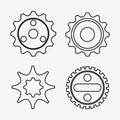 Gear white cog machine part set design