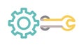 Gear and Wrench Icon: Engineering, Repair, and Customization Symbol, vector design Generative AI Royalty Free Stock Photo