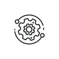 Gear and wrench, settings icon. Vector illustration, flat design vector design Royalty Free Stock Photo