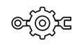 Gear and Wrench Tool Icon for Settings and Repair, vector design Generative AI Royalty Free Stock Photo