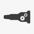 Gearbox, gear shift, car transmission vector icon
