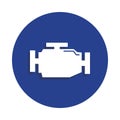 gearbox icon in badge style. One of Car repair collection icon can be used for UI, UX