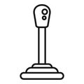 Gearbox icon outline vector. Car gear