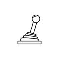 gearbox knob icon. Element of racing for mobile concept and web apps icon. Thin line icon for website design and development, app