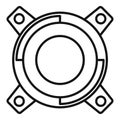 Gearbox releaser icon, outline style