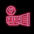 gearbox repair neon glow icon illustration