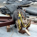 Geared-up ironworker Royalty Free Stock Photo