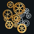 Gears action Royalty Free Stock Photo