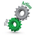 Gears Action Plan Royalty Free Stock Photo