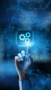 Gears as Automation Concept Enhancing Workflow Efficiency and Process Optimization Technology Concept Illustrated on Processor