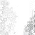 Gears background, blueprint. Royalty Free Stock Photo