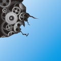 Gears background. Royalty Free Stock Photo