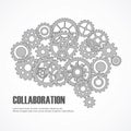 Gears brain for cooperation or teamwork