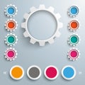Gears 4 Circles Template Design Royalty Free Stock Photo