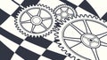Gears and Cogs, Mechanical Interconnection, vector design Generative AI Royalty Free Stock Photo