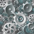 Gears and Cogs Seamless Machine Background Royalty Free Stock Photo