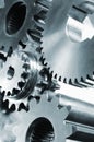 Gears, cogs, titanium and steel Royalty Free Stock Photo