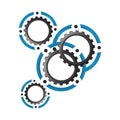 Gears and cogs vector logo design icon illustration Royalty Free Stock Photo