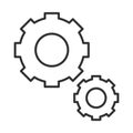 Gears cogwheel engine mechanism line icon style
