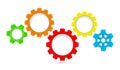 Gears color teamwork_