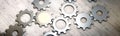 Gears connection concept 3d rendering Royalty Free Stock Photo