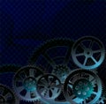 Gears dark blue