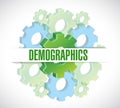 gears demographics sign illustration