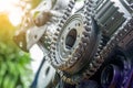 gears engineering and industry concepts such mechanical transmissions Royalty Free Stock Photo