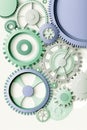 Gears and gizmos: engineering and machinations Royalty Free Stock Photo