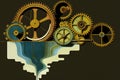 Gears and gizmos: engineering and machinations Royalty Free Stock Photo