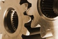 gears in gold Royalty Free Stock Photo