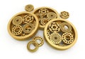 Gears gold Royalty Free Stock Photo