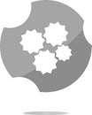 Gears icon button isolated on a white background Royalty Free Stock Photo
