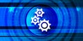 Gears icon optimum prime digital smart blue banner background abstract futuristic motion illustration