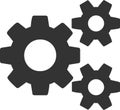 gears icon Setting icon, Gear connection icon in vector