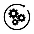 Gears icon. Vector Settings Icon. Automotive logo template. Automotive logo with modern frame isolated.