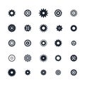Gears icons set. Settings icon vector illustration, Royalty Free Stock Photo