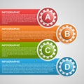 Gears infographic design template. Royalty Free Stock Photo
