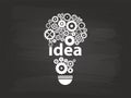 Gears Light Bulb Idea Concept